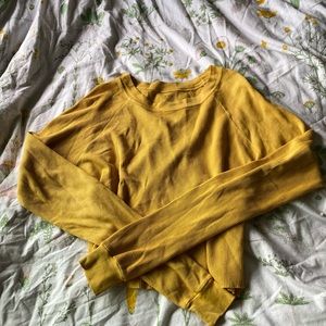🍯Brandy Melville Yellow Thermal Long Sleeve🍯